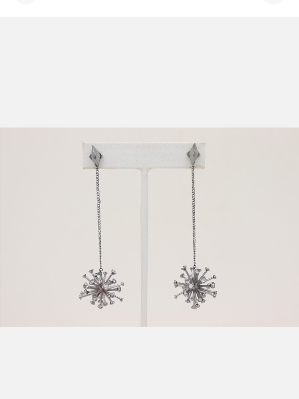 Kendra Scott Gunmetal Firework Drop Dangle Earrings